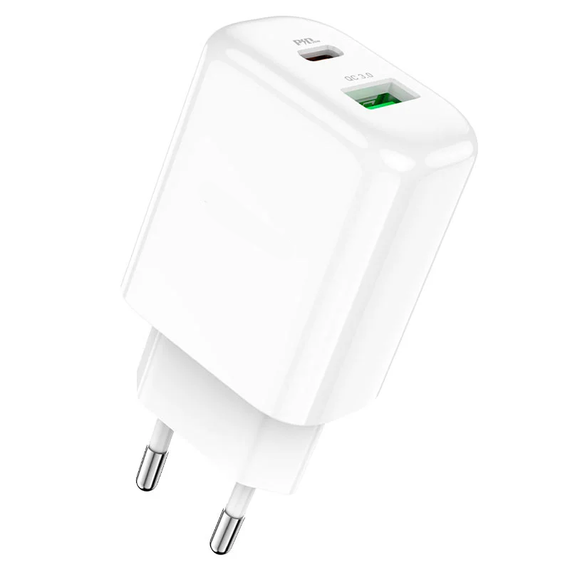 Сетевое зарядное устройство блок питания для телефона и планшета XPRO BN4 PD20W+QC3.0 Type-C To Lightning белый (21646-01) | Зображення 3