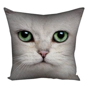 Подушка габардинова з принтом Мордочка кота 40x40 (4P_ANI020)