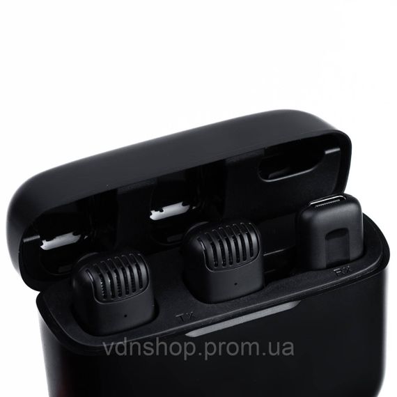 Петличка для телефона беспроводная набор 2 шт блютуз микрофон петличный с шумоподавлением HP176096 | Зображення 2