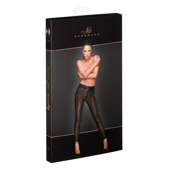Штани жіночі з перфорацією сітка F233 Noir Handmade L Sex Aura | Зображення 4