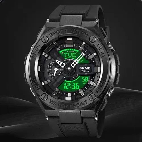 Часы военные мужские SKMEI 2101BK / Модные мужские часы / Часы наручные CY-580 электронные тактические