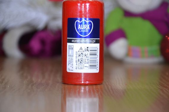 Свічка столова циліндр Bispol AURA Candles sw50_100_030 Червоний | Зображення 6