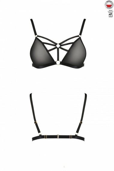 Бюстгальтер-стрепи Passion Exclusive MEGGY BRA L/XL, black Sex Aura