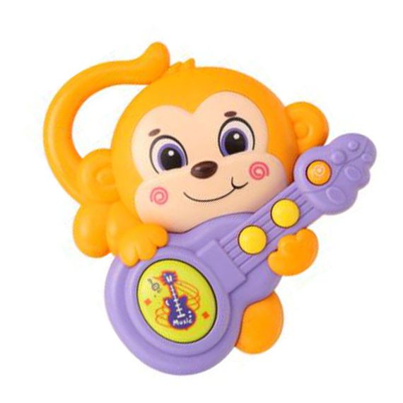Дитяче інтерактивне брязкальце 855-58-59-60-61A з музикою і світлом  Мавпа Помаранчева