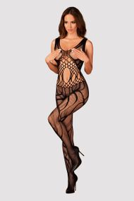 Комбинезон-сетка Obsessive G328 Черный S/M/L