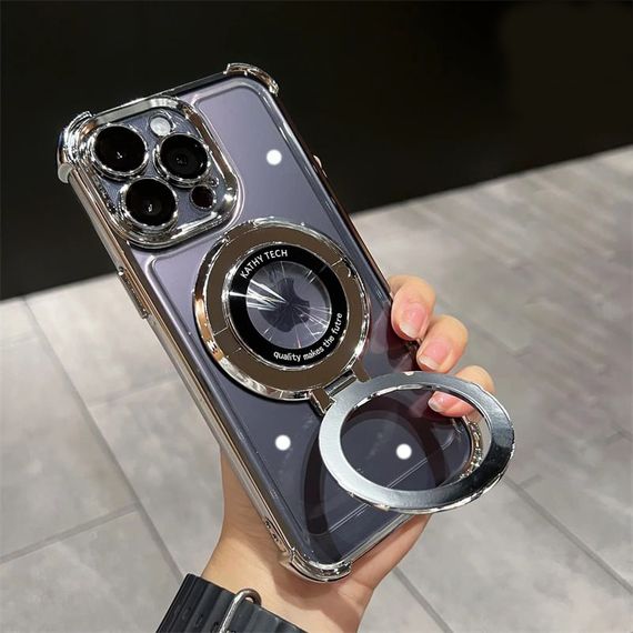 Силиконовый чехол с кольцом для iPhone 13 Pro Max цвет Серый | Зображення 3
