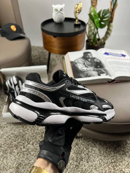 Чоловічі кросівки Lacoste L003 2K24 Black Silver White (текстиль) A3926 | Зображення 8