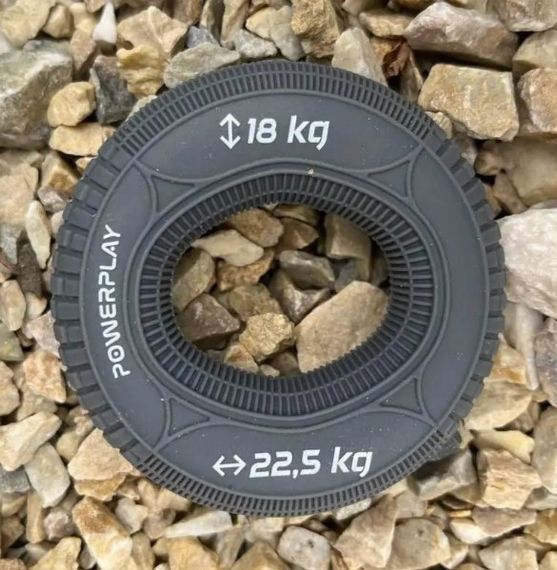 Еспандер кистьовий силіконовий PowerPlay PP-4330 Hand Grip Loops Medium 18-22,5-36 кг Сірий (PP_4330_Grey_(18-22.5kg)) | Зображення 1