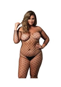 Бодістокінг Leg Avenue Off the shoulder bodystocking Black Queen Size