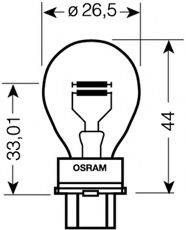 Лампа допоміжн. освітлення 277W 12V W2.5x16q (вир-во OSRAM) OSRAM 3157 на JEEP WAGONEER (XJ)