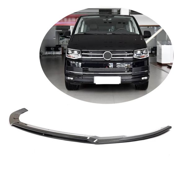 Накладка на передній бампер Lip (для 2015-2019, Карбон) для Volkswagen T6 рр