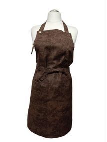 Фартух жіночий для готування ONESIZE коричневий ефект потертостей 10036