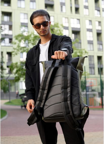 Чоловічий рюкзак Sambag RollTop X хакі 41 х 27 х 18 см (24320119m) | Зображення 4