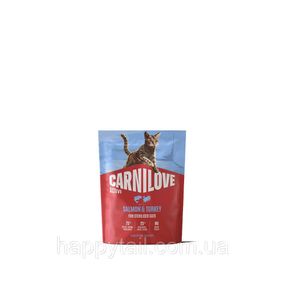 Беззерновой сухой корм Carnilove для стерилизованных кошек лосось и индейка 400 г