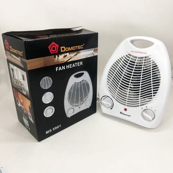 Обігрівач тепловентилятор (дуйка) Domotec MS-5901, Вітродуйка обігрівач, Електрична дуйка, 2 кВт | Зображення 2