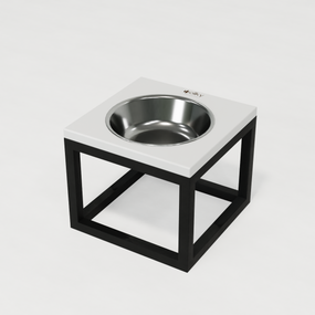 Миска на подставке для больших собак Hollky Base Solo XL (1 × 1,8 л) Solo XL-262620-BLWH