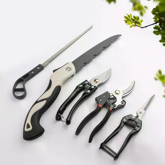 Набір садових інструментів Garden Set SK-5 – секатори, ніж для щеплення, набір для щеплення, інструменти для обрізання дерев і | Зображення 1