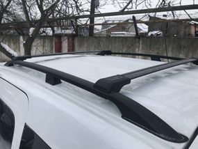 Перемички на рейлінги під ключ (2 шт) до 110 см, Сірий для Renault Kangoo 2008-2020 рр