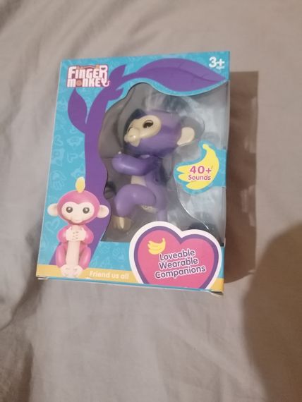 Мавпа інтерактивна на палець Happy Monkey Fingerlings quality рожева | Зображення 1