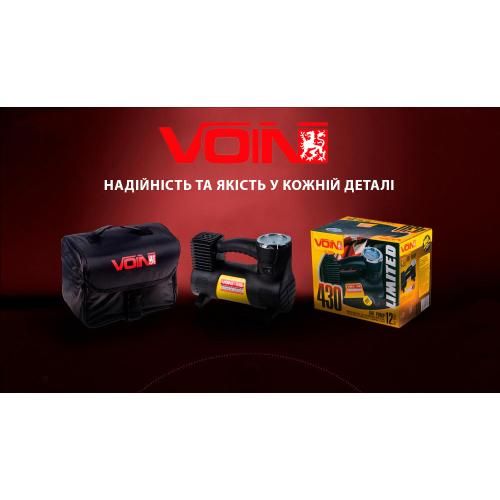 Компресор автомобільний "VOIN" VL-430 150psi/14A/40л/прикур./перехідник на клеми | Зображення 7