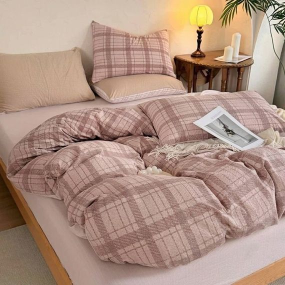 Постельное белье двуспальное из муслина с простынью на резинке Colorful Home Print 15 21779 180х220 см
