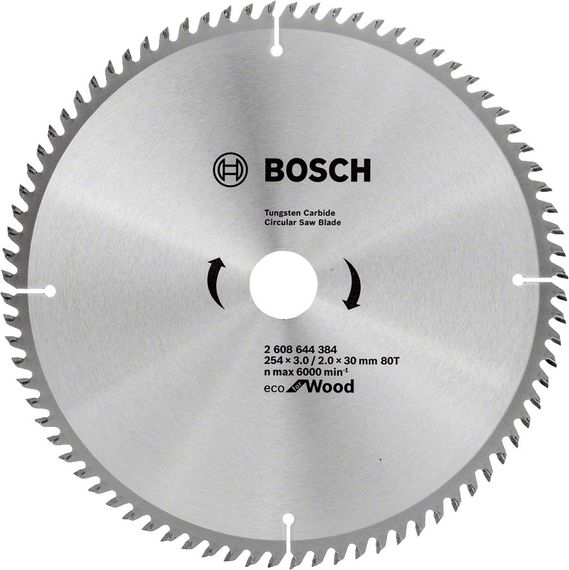 Диск пиляльний Bosch Eco WO 254x30-80T (2608644384) | Зображення 1