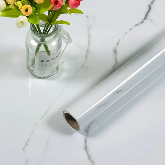 Самоклеюча плівка Supretto Мармур 3Mх0. 60M чорна | Зображення 9