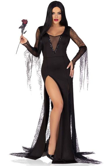 Костюм Мортиши Аддамс Leg Avenue Sexy Spooky Morticia Черное M