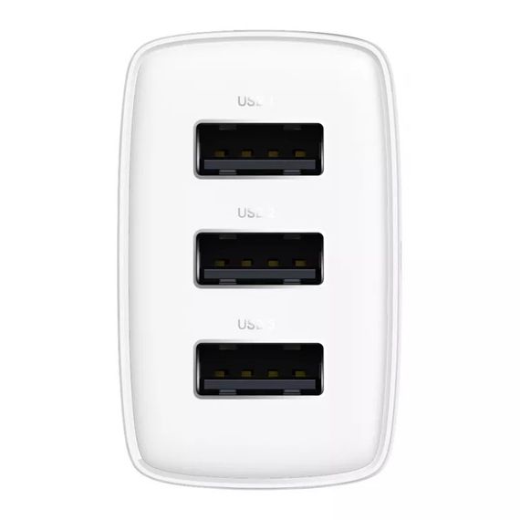 СЗУ Baseus Compact 17W (3USB-A) (CCXJ02) Белый | Зображення 2