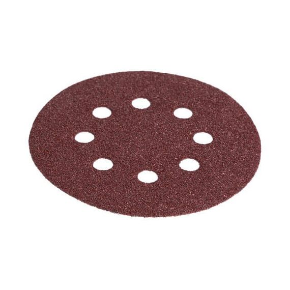 Круг наждаковий самоклейний 125 мм з отворами, папір класу С, К60, 5 од. INTERTOOL BT-0584 | Зображення 2
