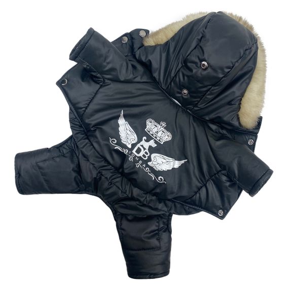 Зимовий комбінезон на хутрі Dogs Bomba чорний AM-5 | Зображення 2