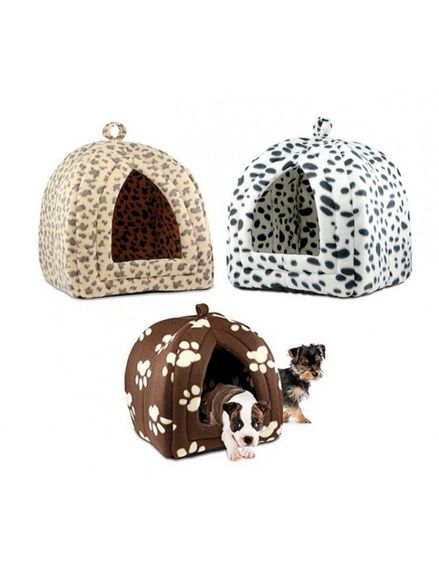 Мягкий домик для собак и кошек Pet Hut ∙ Домашняя будка – лежанка для животных ∙ Домик питомца 40х35х35 см | Зображення 5