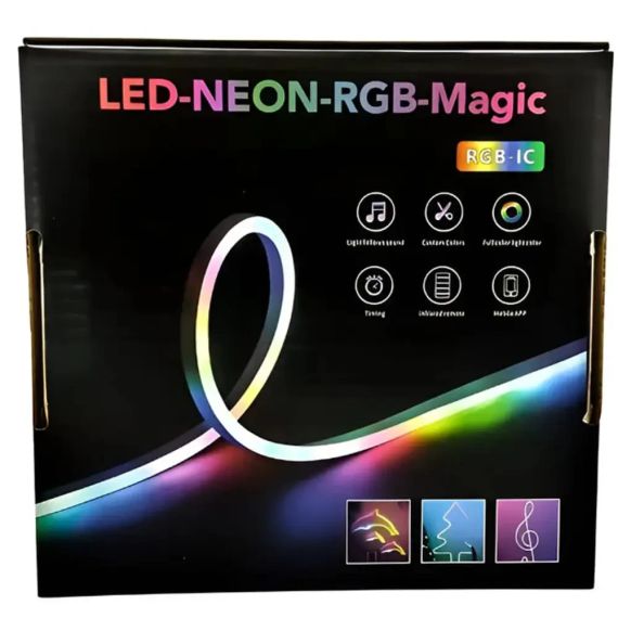 Умная неоновая лента от USB, 10 м, пульт + Bluetooth, Rgb / RGB лента / Гибкий неон / Лента светодиодная | Зображення 5