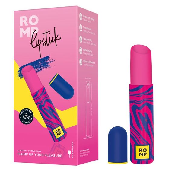 Кліторальний вібратор Romp Lipstick у вигляді губної памади, рожевий Sex Aura