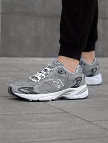 Кросівки New Balance весна-літо матеріал замш/шкіра/текстиль колір сірий