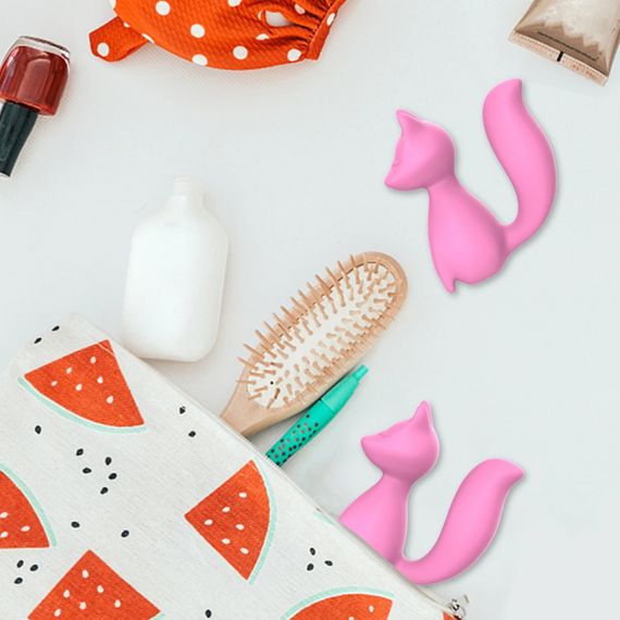 Міні-вібратор кліторальний Every Night Toys Doris у формі лисиці світло-рожевий, 10 режимів вібрації sexstyle | Зображення 6