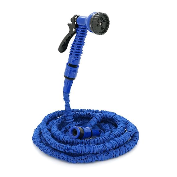 Шланг Садовый KY-150B, 5-15м/50ft, +распылитель, насадка на кран, Blue
