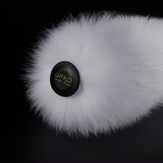 Хвіст на магнітній основі UPKO для Pet Play з лисиного хутра, білий Sex Aura | Зображення 3