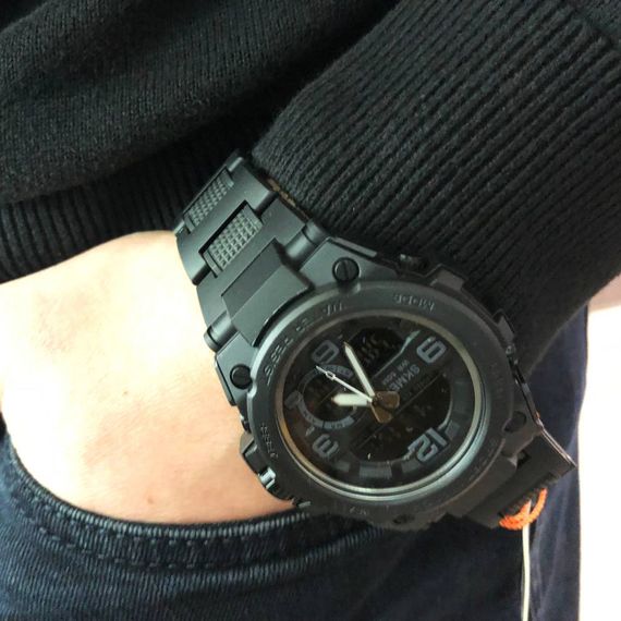 Армійський наручний годинник з таймером SKMEI 1452BK BLACK, Фірмовий спортивний годинник BE-25 | Зображення 7