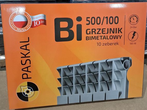 Радіатор біметалевий PASKAL 500/100 (10 секцій)