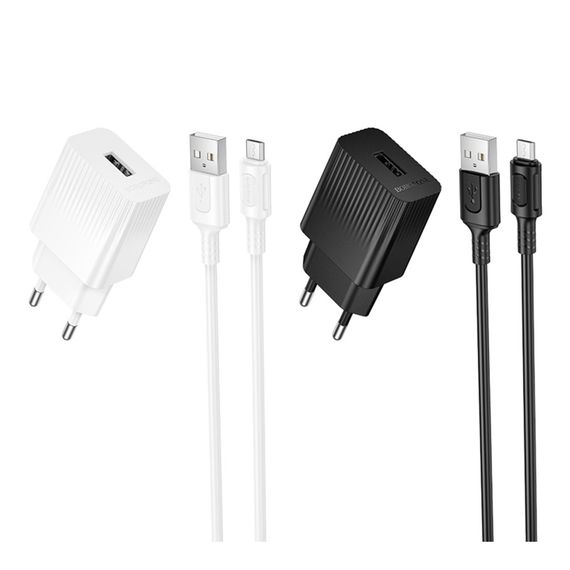 Сетевое Зарядное Устройство Borofone BAS71A 1USB 2.1A+USB to Micro