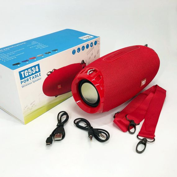 Портативна Bluetooth колонка TG534 SD IPX5 з ремінцем. BH-603 Колір: червоний | Зображення 7
