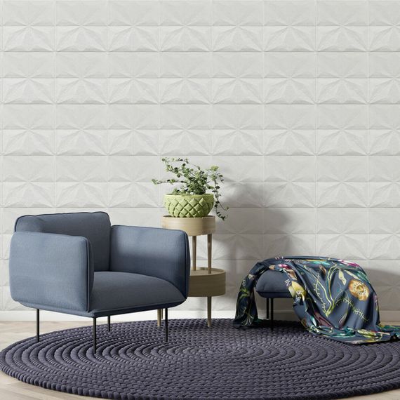 Самоклеюча декоративна настінно-стельова 3D панель зірки 700х700х5мм (116) SW-00000008 | Зображення 4