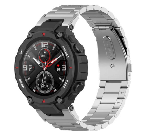 Металлический ремешок Primolux для смарт-часов Xiaomi Amazfit T-Rex (A1918 / A1919) / T-Rex Pro - Silver