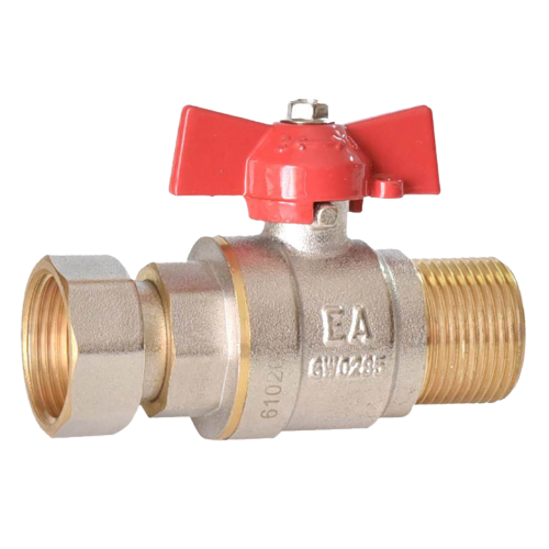 Кран шаровий з накидною гайкою d15-20мм 1/2"-3/4" EA EuroAqua