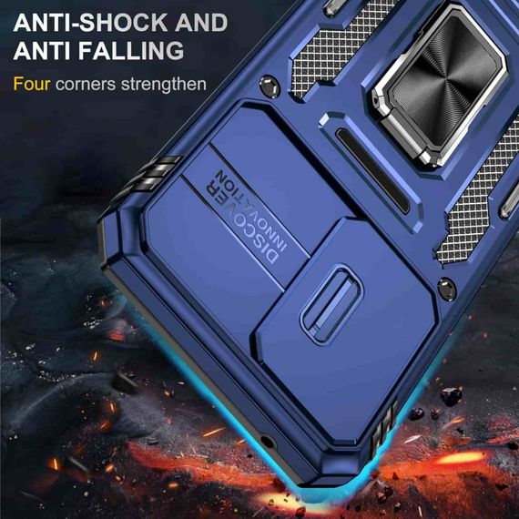 Ударопрочный чехол Camshield Army Ring для Samsung Galaxy S22 Синий / Navy | Зображення 6