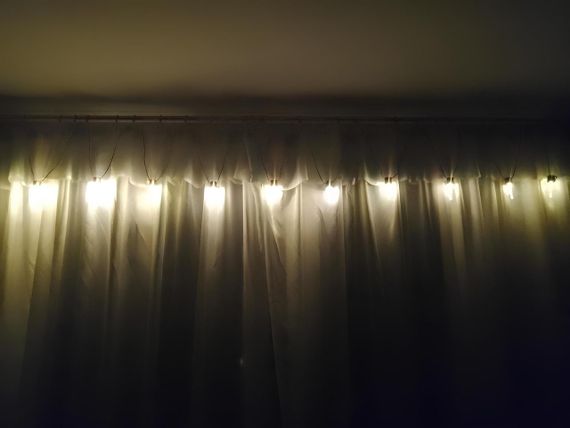 Декоративні лампи (гірлянда), 5 метрів, 10 лампочок, теплий білий колір, 8 режимів роботи + пульт | Зображення 4