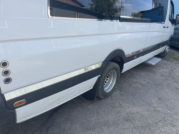 Молдинги на дверь (нерж.) Средняя база. Carmos - Турецкая сталь для Mercedes Sprinter 2006-2018 гг | Зображення 7