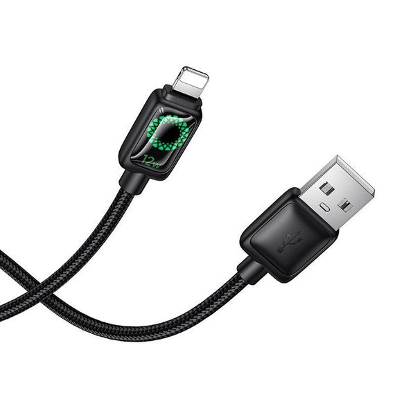 Дата кабель Hoco U146 Mundo USB to Lightning 12W (1.2m) Black | Зображення 3