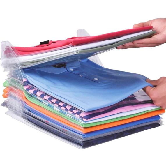 Органайзер для зберігання одягу 10 шт (34,5х29,5 см) EZSTAX / Набір органайзерів для зошитів, документів / Органайзер в шухляду та